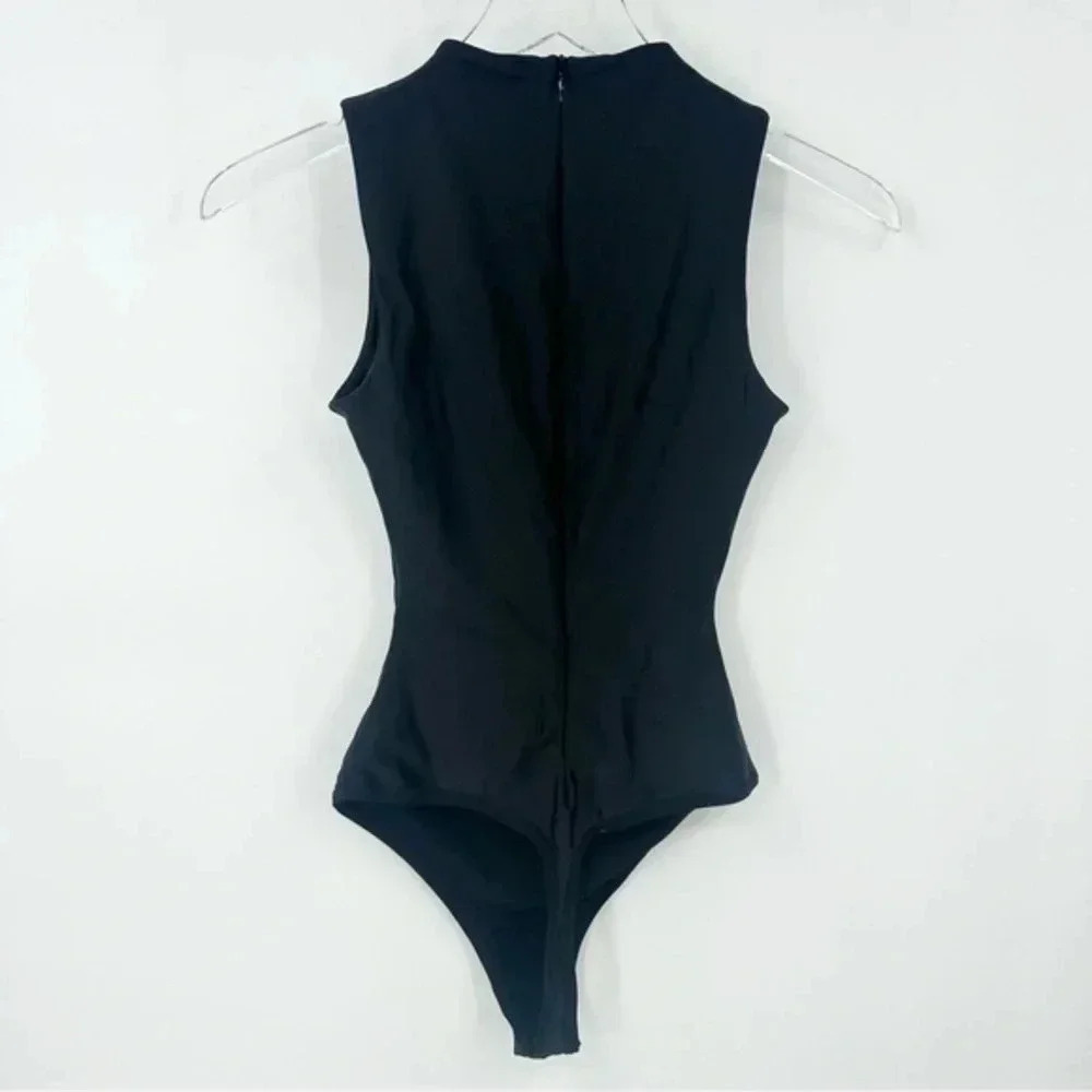 NEW SKIMS Disco Mock Neck Sleeveless Thong Bodysuit B1248 - Picture 5 of 7